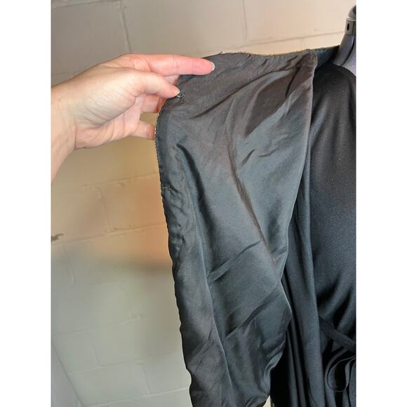 jacket beaded sequins short sleeve 100% silk black purple gold blue glam - Picture 10 of 13